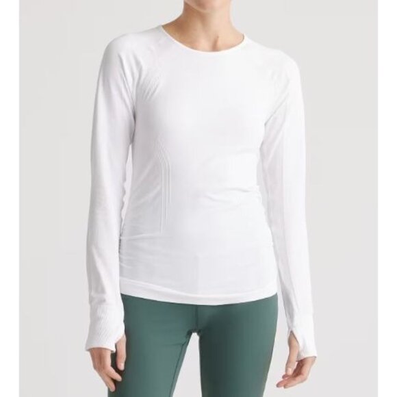 Quince Seamless Ruched Long Sleeve Top Small NWT - Picture 1 of 8